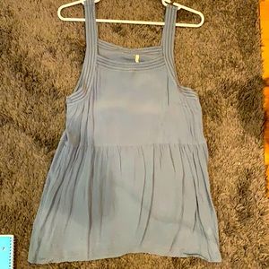 Anthropologie blue tank top